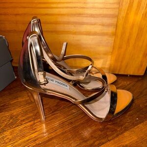 Steve Madden Metallic Rose Gold Strappy Heels